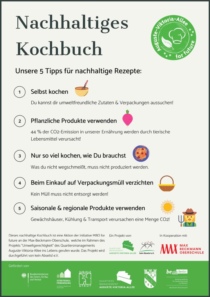 Nachhaltiges Kochbuch - cooking for future